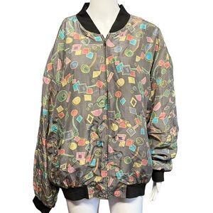 Royalty Silks - Womens Vintage Colorful Silk Lightweight Jacket Sz. LG